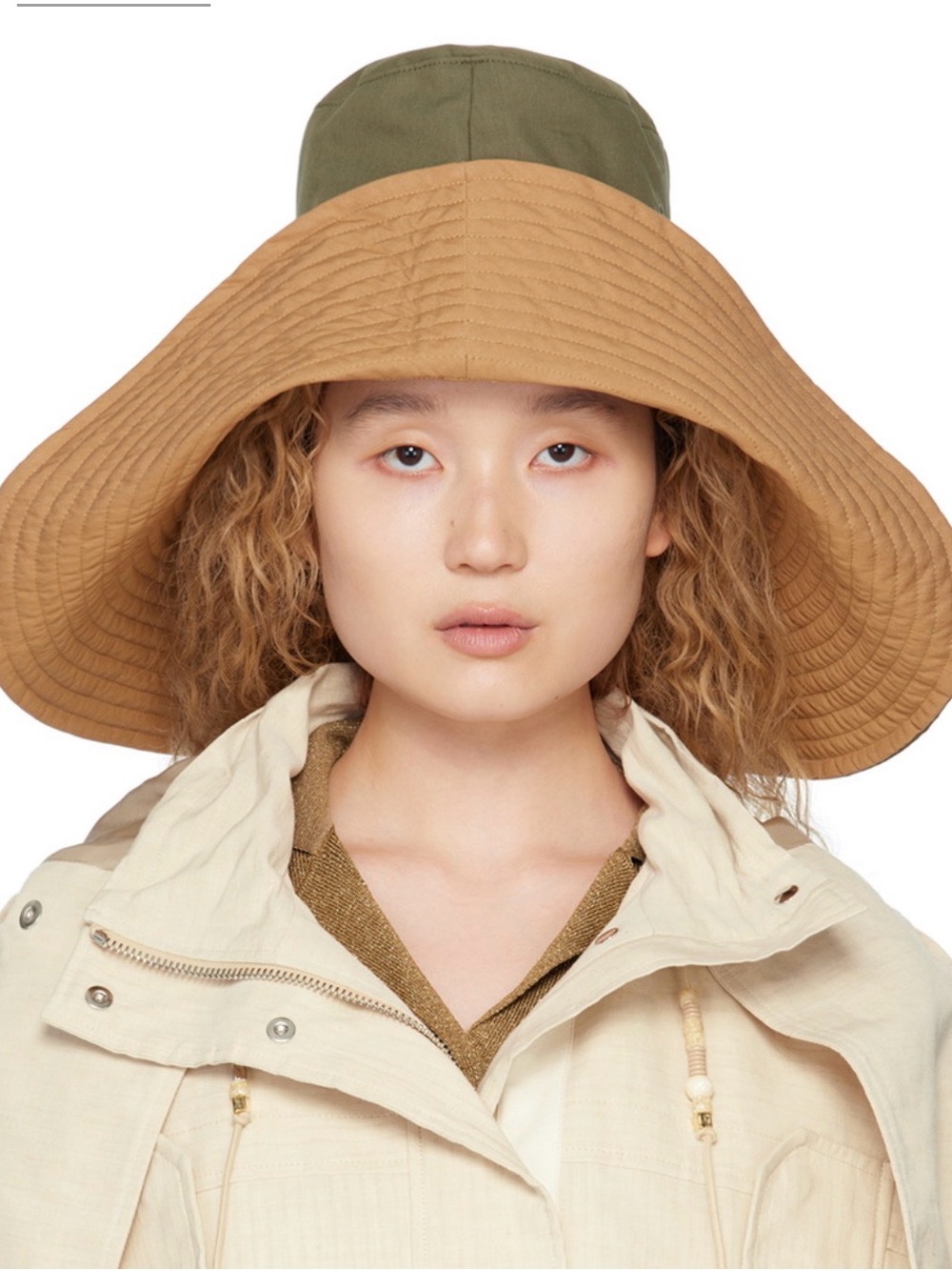 Jacquemus Reversible Beige Le Raphia 'Le Chapeau Lagrima' Bucket Hat